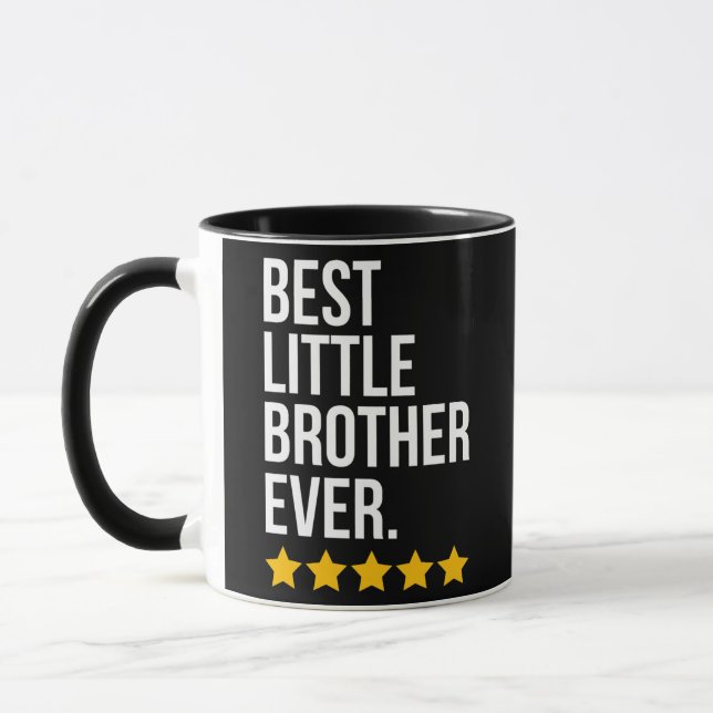 Mug Meilleur Petit Frère Jamais Frère Amusant Petit Br (Gauche)