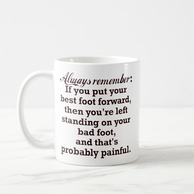 Mug Meilleur pied drôle Demotivational (Gauche)