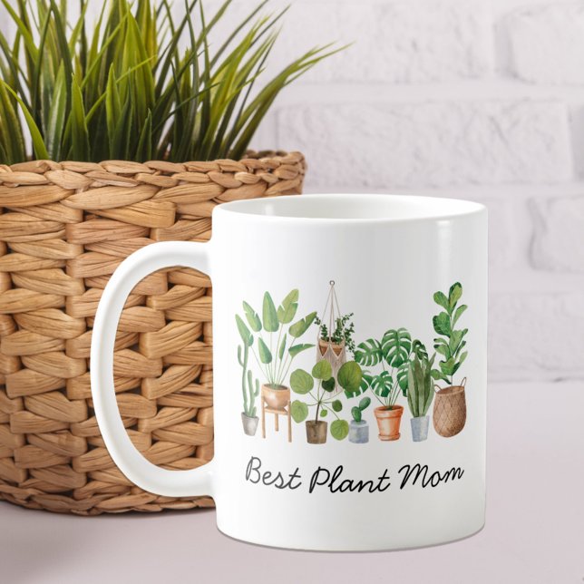 Mug Meilleur Plante Maman Aquarelle Houseplant Garden  (In situ )