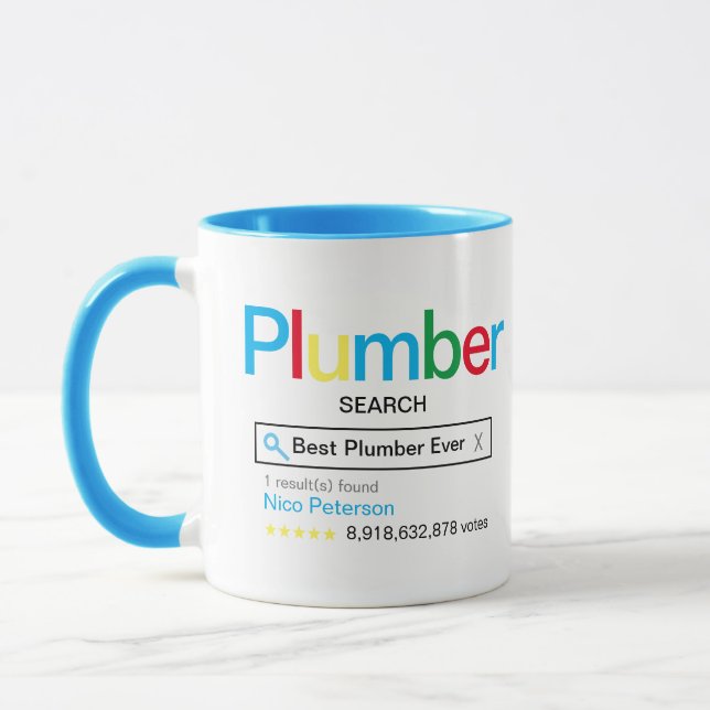 Mug Meilleur Plumber jamais moteur de recherche Résult (Gauche)
