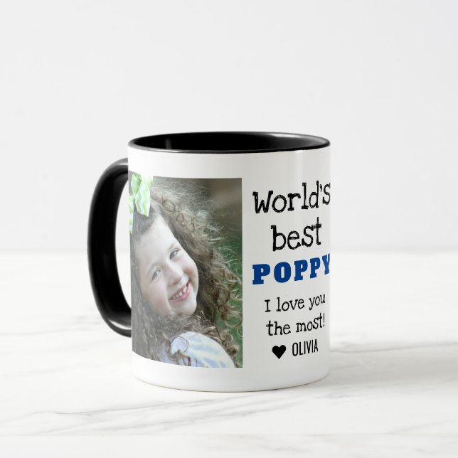 Mug Meilleur Poppy Love You Most 2 Photo  (Devant gauche)