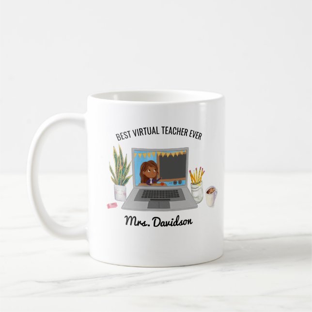 Mug Meilleur Prof Virtuel | Apprentissage à Distance (Gauche)
