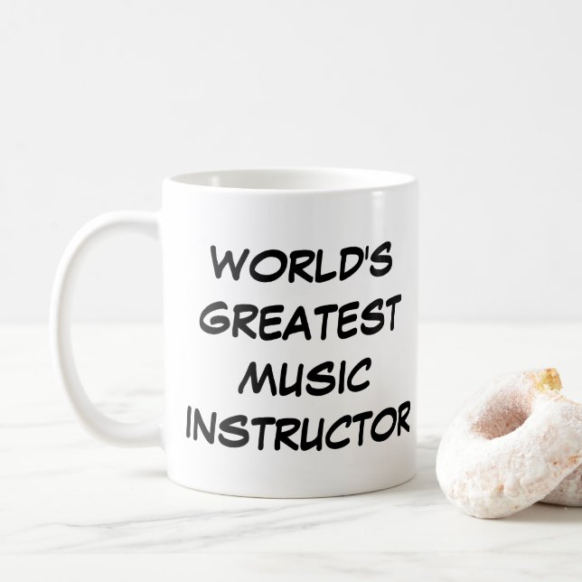 Mug "Meilleur professeur de musique du monde" (Avec donut)