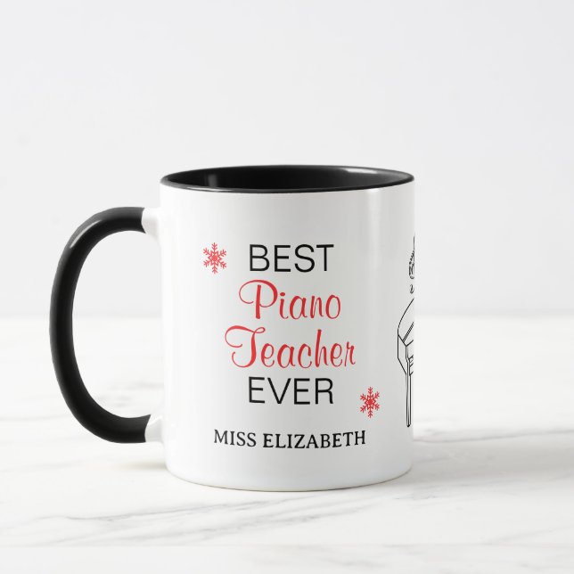 Mug Meilleur professeur de piano jamais Joyeux et lumi (Gauche)