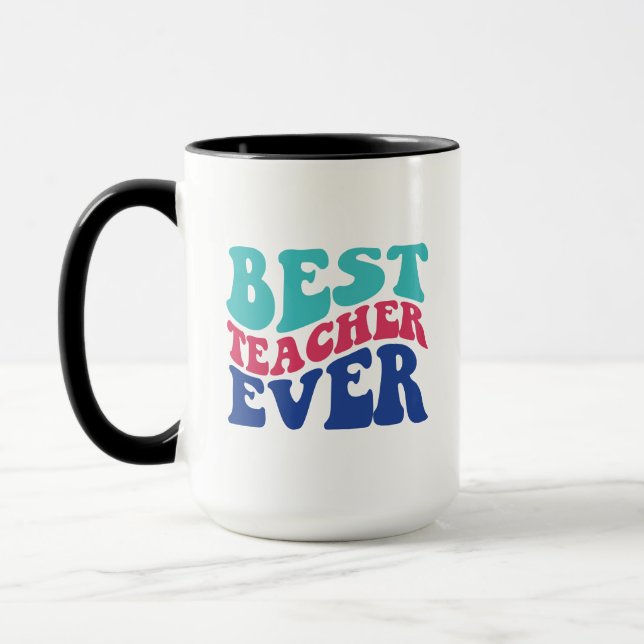 Mug Meilleur Professeur de Tous les Temps Wordart (Gauche)