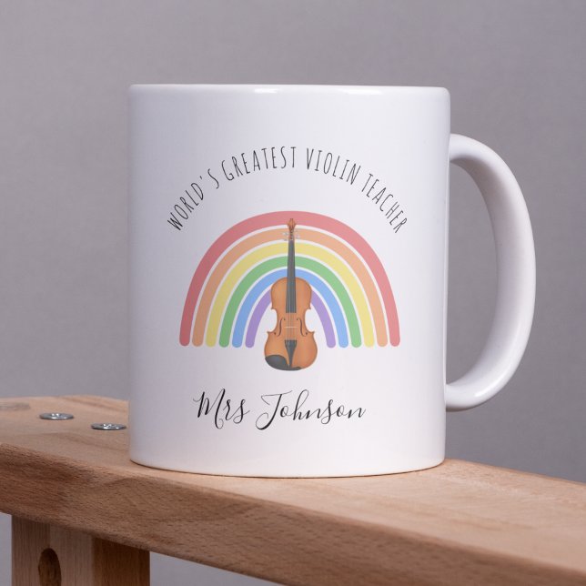 Mug Meilleur professeur de violon Cadeau de musique ar (Créateur téléchargé)