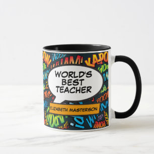 Mug Meilleur Professeur du Monde Drôle Rétro Bande Des