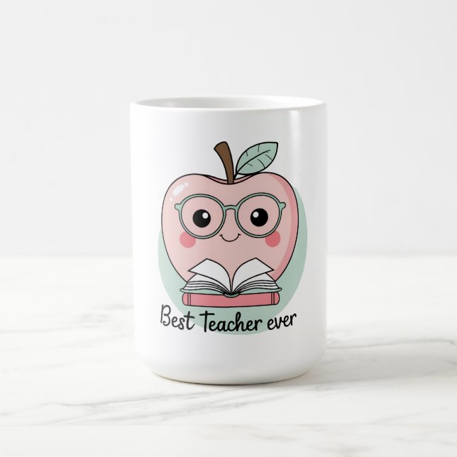 Mug Meilleur Professeur Ever Conception Apple  (Centre)