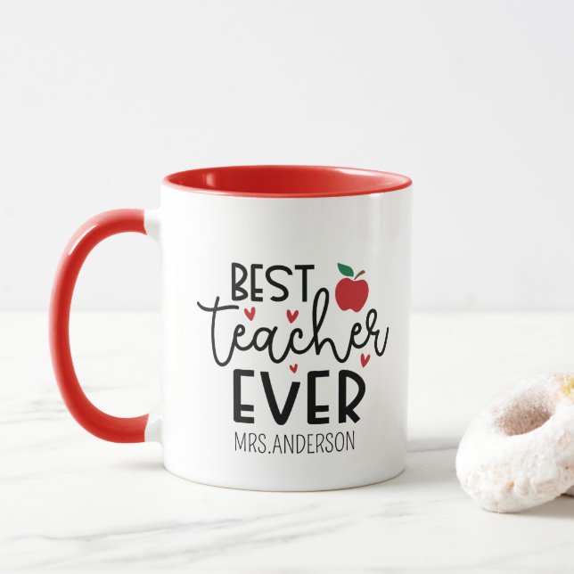 Mug Meilleur Professeur Ever Remerciement Enseignant  (Avec donut)