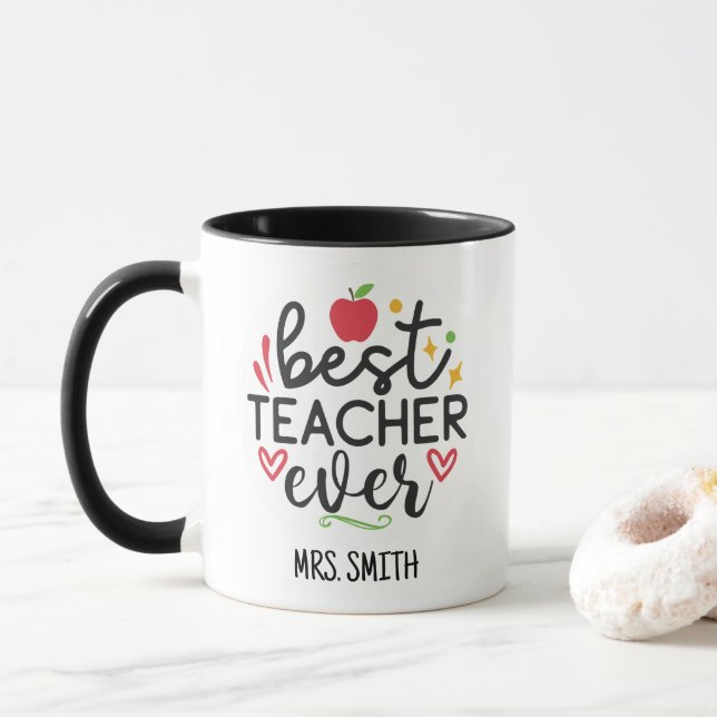 Mug Meilleur Professeur Personnalisé (Avec donut)