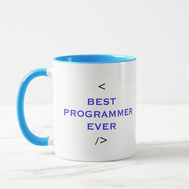 Mug Meilleur programmeur de tous les temps/ Meilleur i (Gauche)