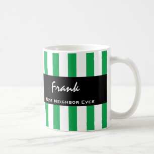 Mug Meilleur quartier jamais verdoyant Stripes Nom per
