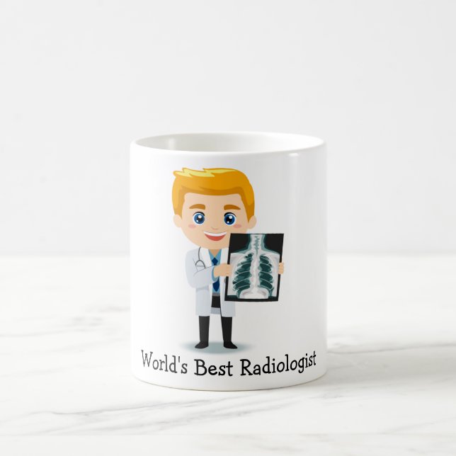 Mug Meilleur radiologue du monde - Blonde Homme Xray (Centre)