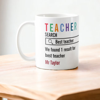 Mug Meilleur résultat de recherche d'enseignant person