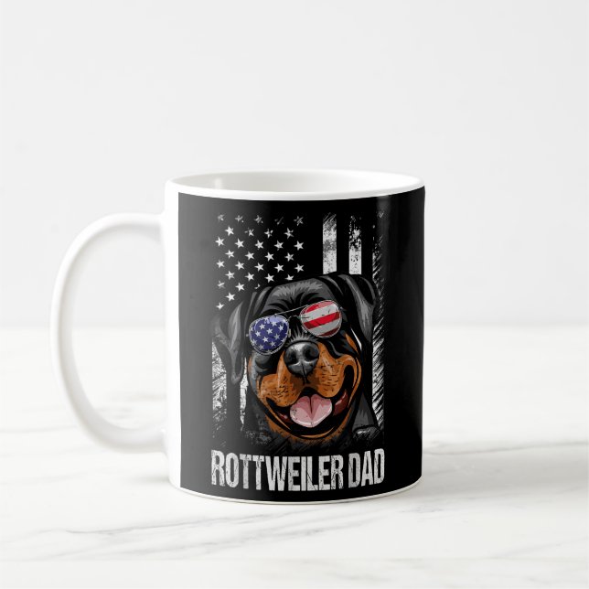 Mug Meilleur Rottweiler Papa Jamais American Drapeau C (Gauche)