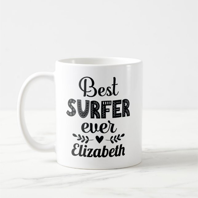 Mug Meilleur surfeur jamais mignon cadeau Surfing (Gauche)