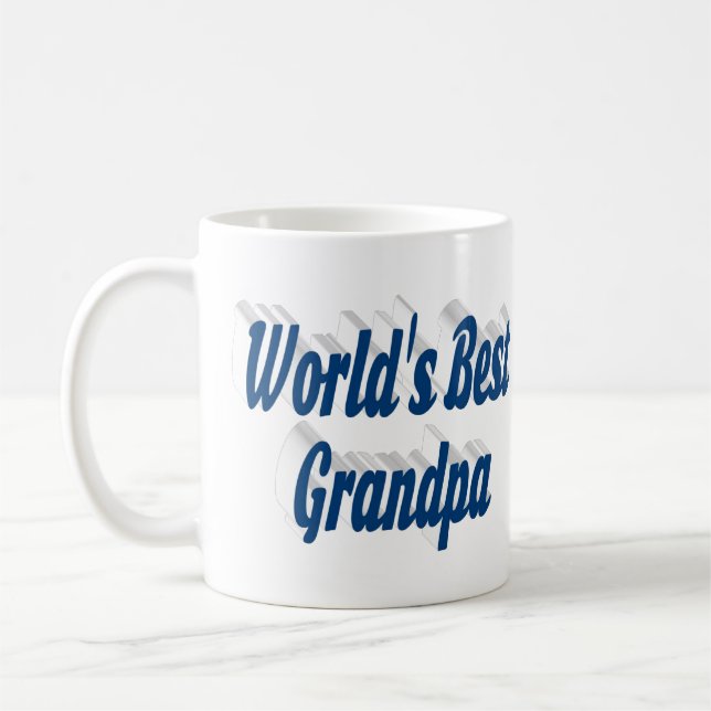 Mug Meilleur texte bleu mer Grand (Gauche)