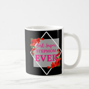 Mug Meilleur texte rose jamais super Stepmere avec des