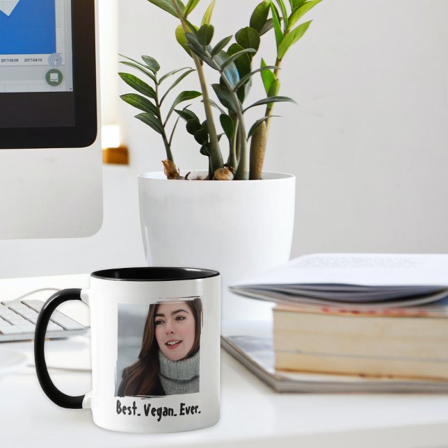 Mug Meilleur Vegan Jamais, Photo personnalisée (Créateur téléchargé)
