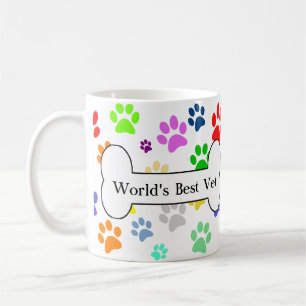Mug meilleur vétérinaire du monde Colorful Pet animal