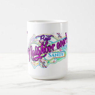 Mug Meilleur Voisin Jamais ! Coupe-café cadeau Personn