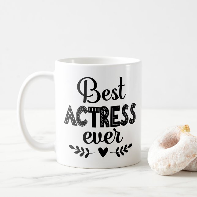Mug Meilleure actrice jamais faite de cadeau (Avec donut)