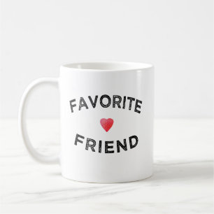 Mug Meilleure amie cœur rouge anniversaire BFF