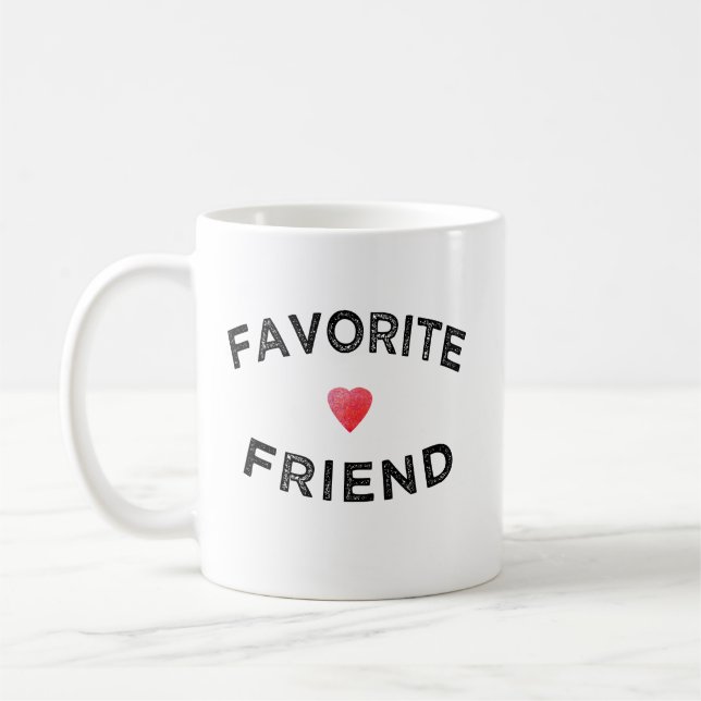 Mug Meilleure amie cœur rouge anniversaire BFF (Gauche)