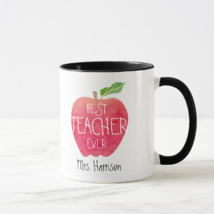 Mug Meilleure aquarelle personnalisée d'Apple de
