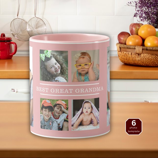 Mug Meilleure arrière-grand-mère petits-enfants 6 Coll (Créateur téléchargé)
