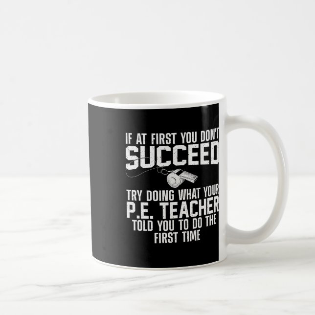 Mug Meilleure Art D'enseignant D'éducation Physique Po (Droite)