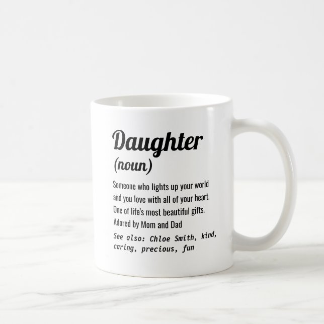 Mug Meilleure attitude de définition de fille au monde (Droite)