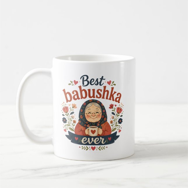 Mug Meilleure Babouchka jamais (Gauche)