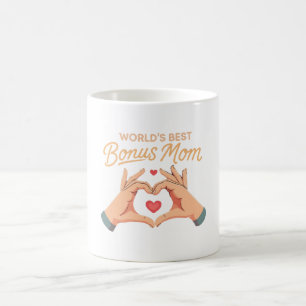Mug Meilleure Belle-Mère du Monde   Cadeau Mains Cœur