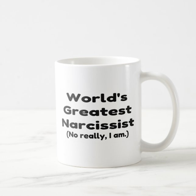 Mug Meilleure blague Narcissiste dans le monde (Droite)