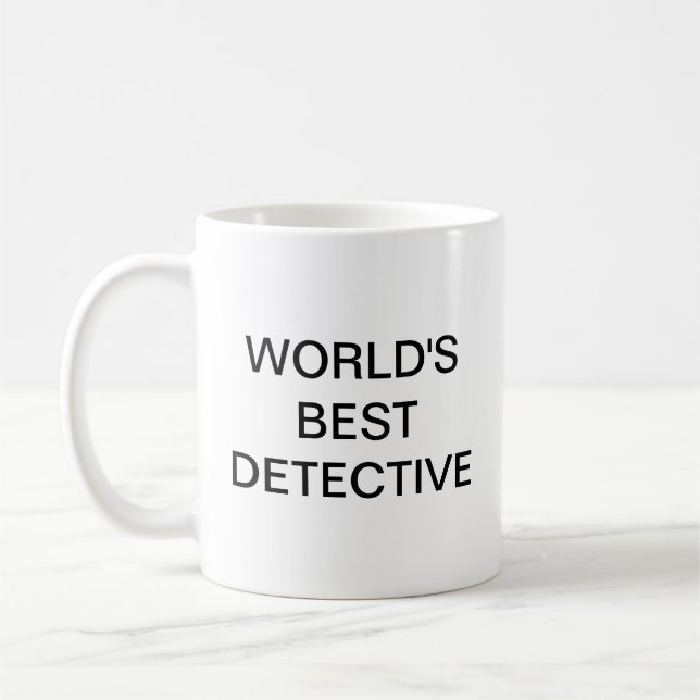 Mug Meilleure boîte de café détective au monde (Gauche)