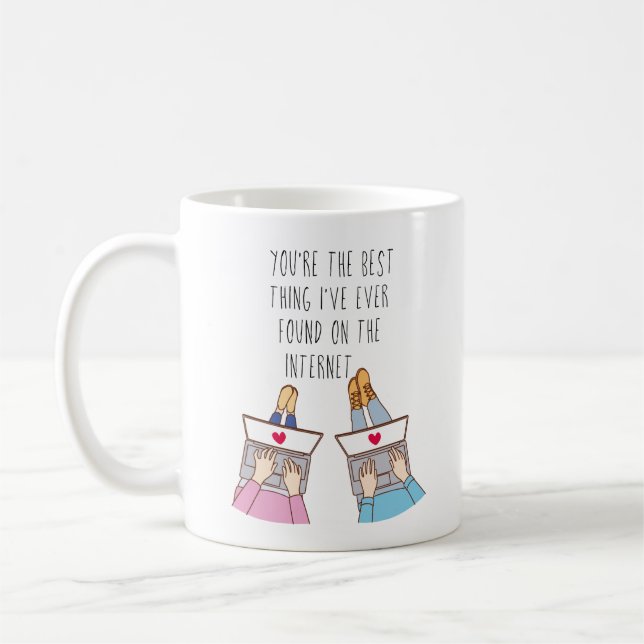 Mug Meilleure chose sur Internet | Rencontres en ligne (Gauche)