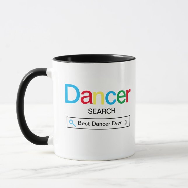 Mug Meilleure danseuse jamais moteur de recherche Résu (Gauche)