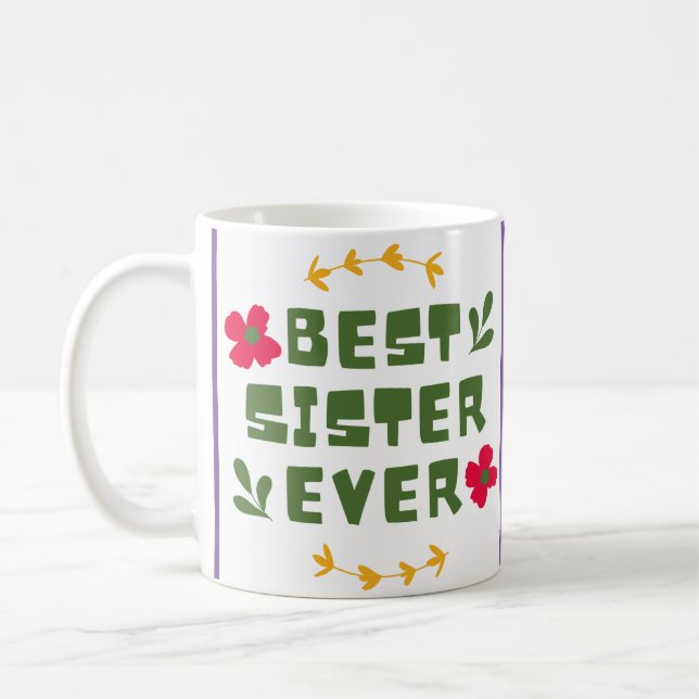 Mug Meilleure définition de soeur jamais connue au mon (Gauche)