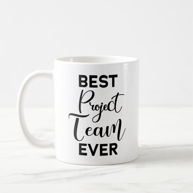 Mug Meilleure équipe de projet Jamais, reconnaissance  (Gauche)