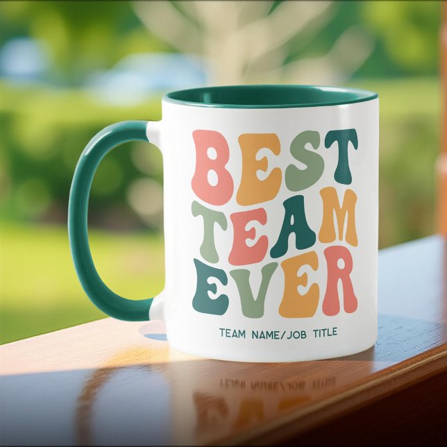 Mug Meilleure équipe jamais, coloré Super Personnalisé (Créateur téléchargé)