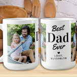 Mug Meilleure Fête des pères DAD jamais personnalisée<br><div class="desc">Surprenez votre père cette fête des pères avec une tasse à café photo personnalisée. "Meilleur PÈRE Jamais." Personnalisez cette tasse de papa avec les photos préférées, le message et le nom.. Visitez notre collection pour les meilleurs cadeaux de fête des pères papa et cadeaux de papa personnalisés. DROIT D'AUTEUR ©...</div>