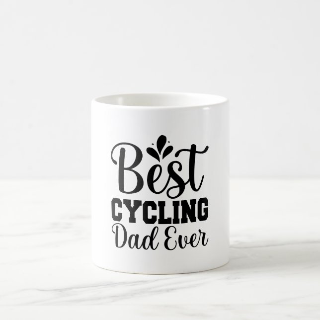 Mug Meilleure Fête des pères de papa à vélo (Centre)