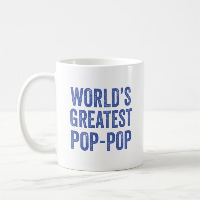 Mug Meilleure Fête des pères pop pop pop du monde (Gauche)