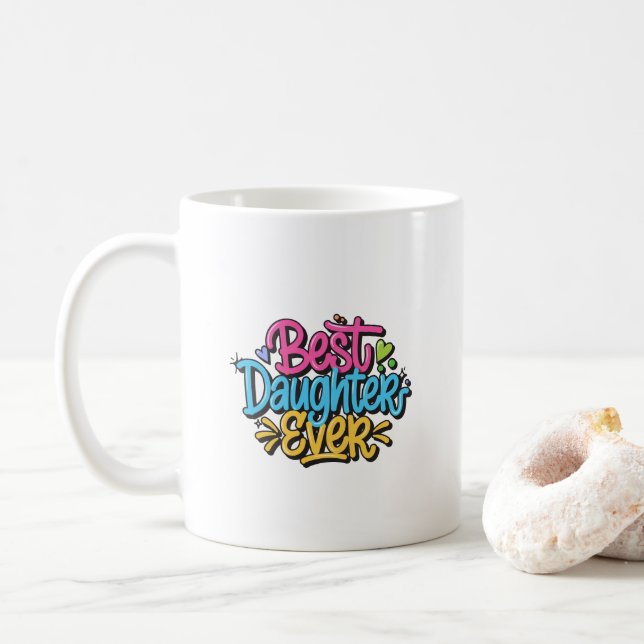 Mug Meilleure Fille de Tous les Temps (Style 3) (Avec donut)