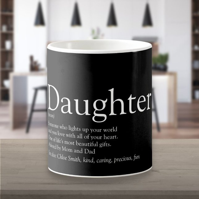Mug Meilleure Fille Définition Simple Moderne (Best Daughter Ever Definition Simple Modern Coffee Mug)