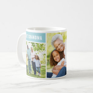 Mug Meilleure Grand-mère Aqua Blue Mothers Day Photo C