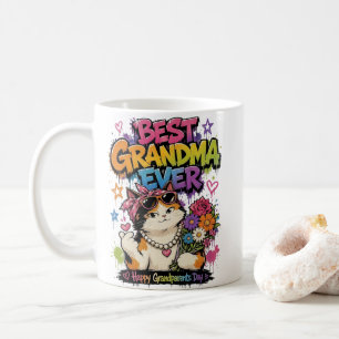 Mug Meilleure Grand-mère Chat Jamais Grandparents Day 