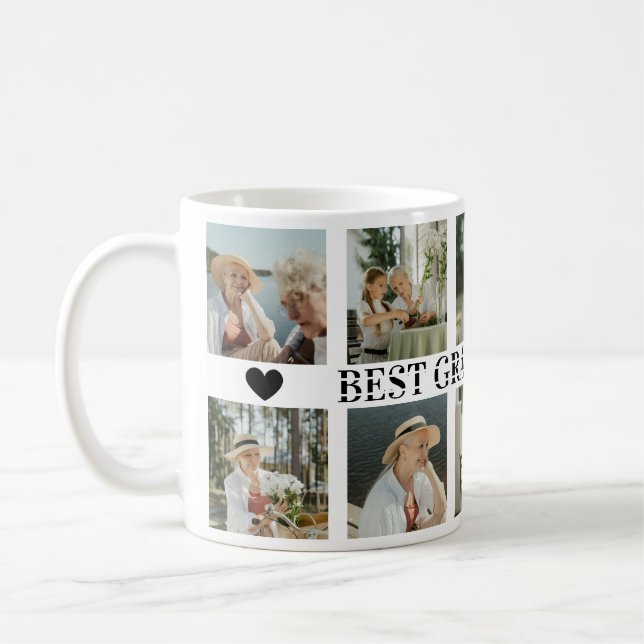 Mug Meilleure Grand-mère Collage Photo – Cadeau avec C (Gauche)