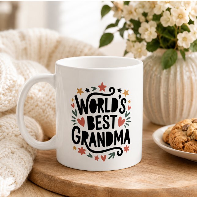 Mug Meilleure Grand-mère du Monde | Photo Fête des Gra (Best Grandma Ever | Photo Grandparents Day Coffee Mug)